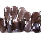20x12-29x12mm Chocolate Moonstone faceted pear beads 7.5 inch 38 pcs - Beadsofcambay.com