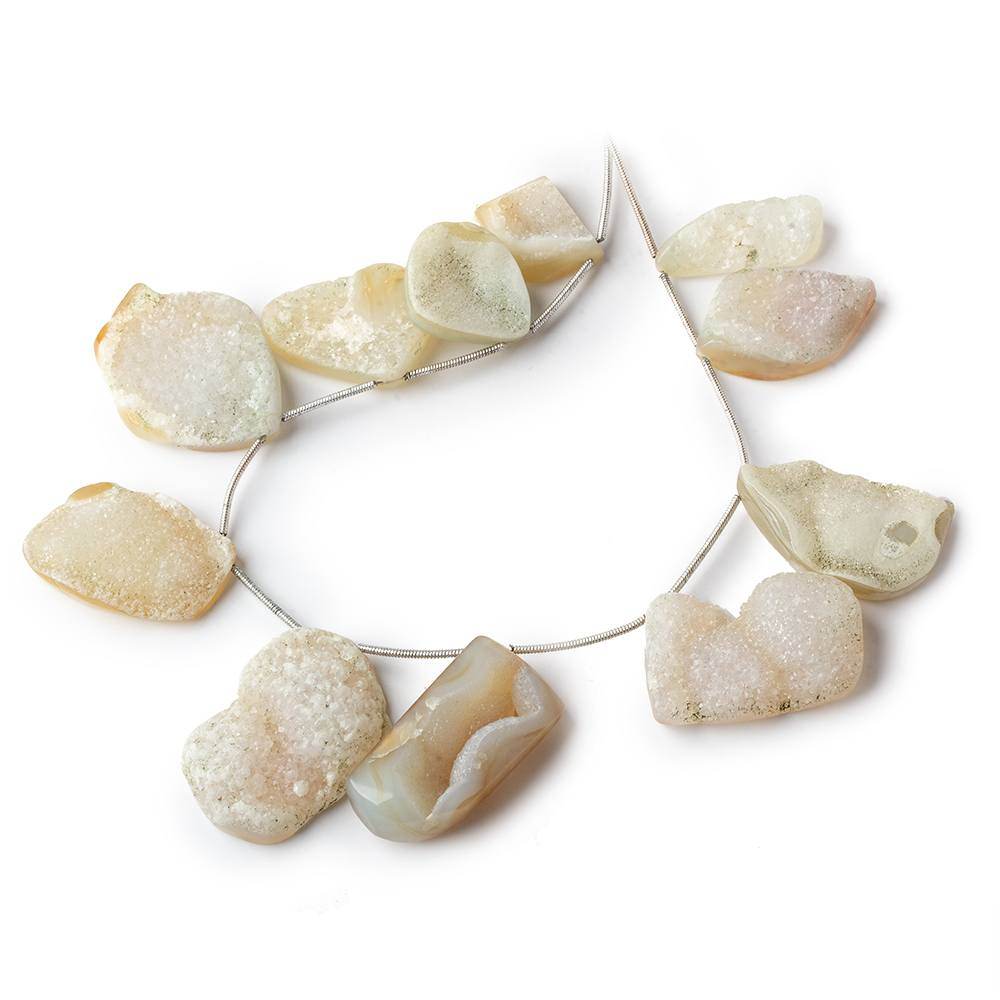 20x12-33x24mm Moon Rise Drusy Freeform Beads 11 pieces - Beadsofcambay.com