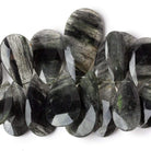 20x12-38x19mm Dark Green Moss Quartz Faceted Pear Beads 5 inch 23 pieces - Beadsofcambay.com