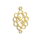20x12mm Vermeil Oval Scroll - Spacer Chandeliar Set of 2 - Beadsofcambay.com