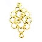 20x12mm Vermeil Oval Scroll - Spacer Chandeliar Set of 2 - Beadsofcambay.com
