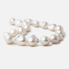 20x13-24x16mm Off White Ultra Baroque Freshwater Pearls 16 inch 19 pcs AAA - Beadsofcambay.com