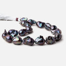 20x13-25.5x16.5mm Peacock Ultra Baroque Freshwater Pearl 16.5 inch 18 pieces AA - Beadsofcambay.com