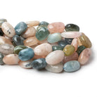 20x14 - 23x14mm Multi Beryl straight drilled plain nuggets 16 inch 17 beads - Beadsofcambay.com