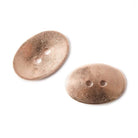 20x14mm Rose Gold Oval Button 6 pieces - Beadsofcambay.com