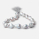 20x15-27x14mm Silver Ultra Baroque Freshwater Pearls 16 inch 17 pieces AA - Beadsofcambay.com