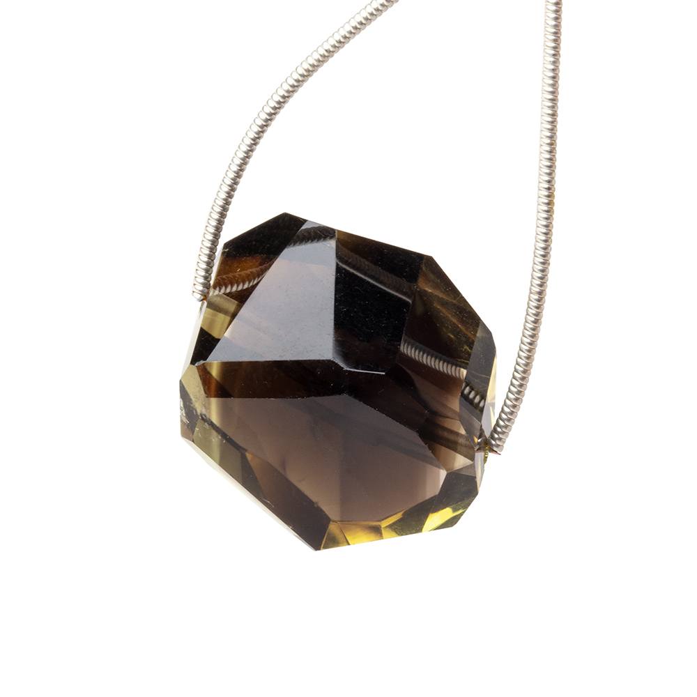 20x16x12mm Bi-Color Quartz Faceted Nugget 1 Focal Bead - Beadsofcambay.com