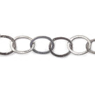 20x17mm Black Gold plated Brushed Oval Link Chain by the foot - Beadsofcambay.com