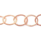 20x17mm Rose Gold plated Brushed Oval Link Chain by the foot - Beadsofcambay.com