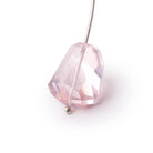 20x17x13mm Rose Quartz Faceted Nugget Focal Bead 1 piece - Beadsofcambay.com