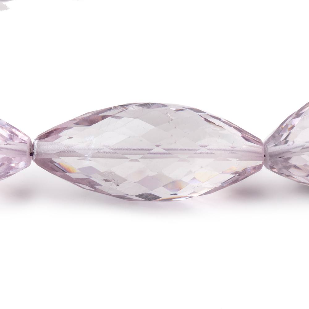 19x8-30x13mm Pink Amethyst Faceted Marquise Beads 16 inch 18 pieces - Beadsofcambay.com