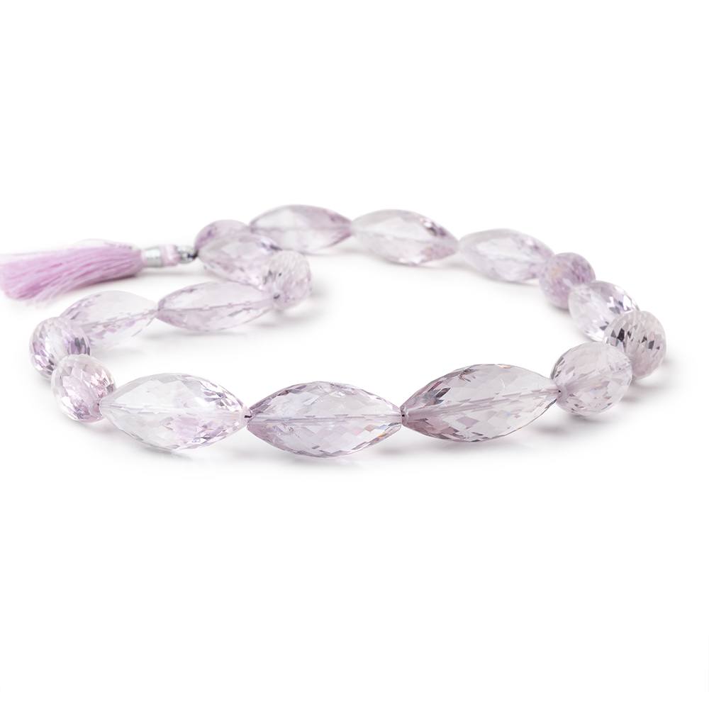 19x8-30x13mm Pink Amethyst Faceted Marquise Beads 16 inch 18 pieces - Beadsofcambay.com