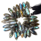 20x9-30x9mm Labradorite faceted marquise beads 7 inch 40 pieces - Beadsofcambay.com