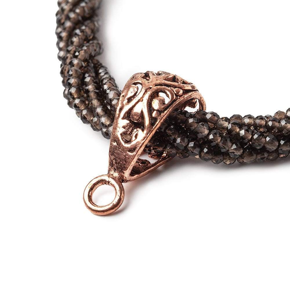 20x9mm Scroll Antiqued Copper Bail Finding Set of 3 - Beadsofcambay.com