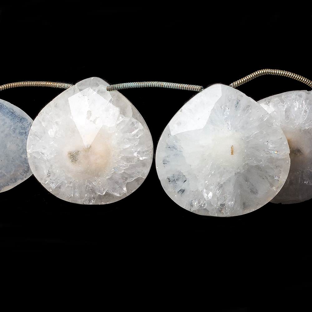 21-29mm Solar Quartz Faceted Heart Briolette Beads 9 inch 9 pieces - Beadsofcambay.com