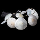 21-29mm Solar Quartz Faceted Heart Briolette Beads 9 inch 9 pieces - Beadsofcambay.com