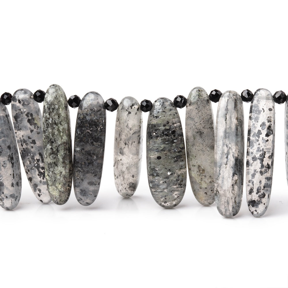 14x4-23x6mm Celestial Quartz top drilled elongated plain ovals 18 inch 80 beads AA - BeadsofCambay.com