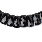 20x8-26x11mm Black Onyx Faceted Fancy Shape Collar 44 beads - BeadsofCambay.com