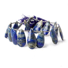 21x10-25x12mm Lapis Lazuli Pear Briolette 8 inch 16 Beads - Beadsofcambay.com