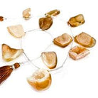 21x12-28x23mm Sandy Blonde Agate Drusy Freeform Beads 11 pieces - Beadsofcambay.com