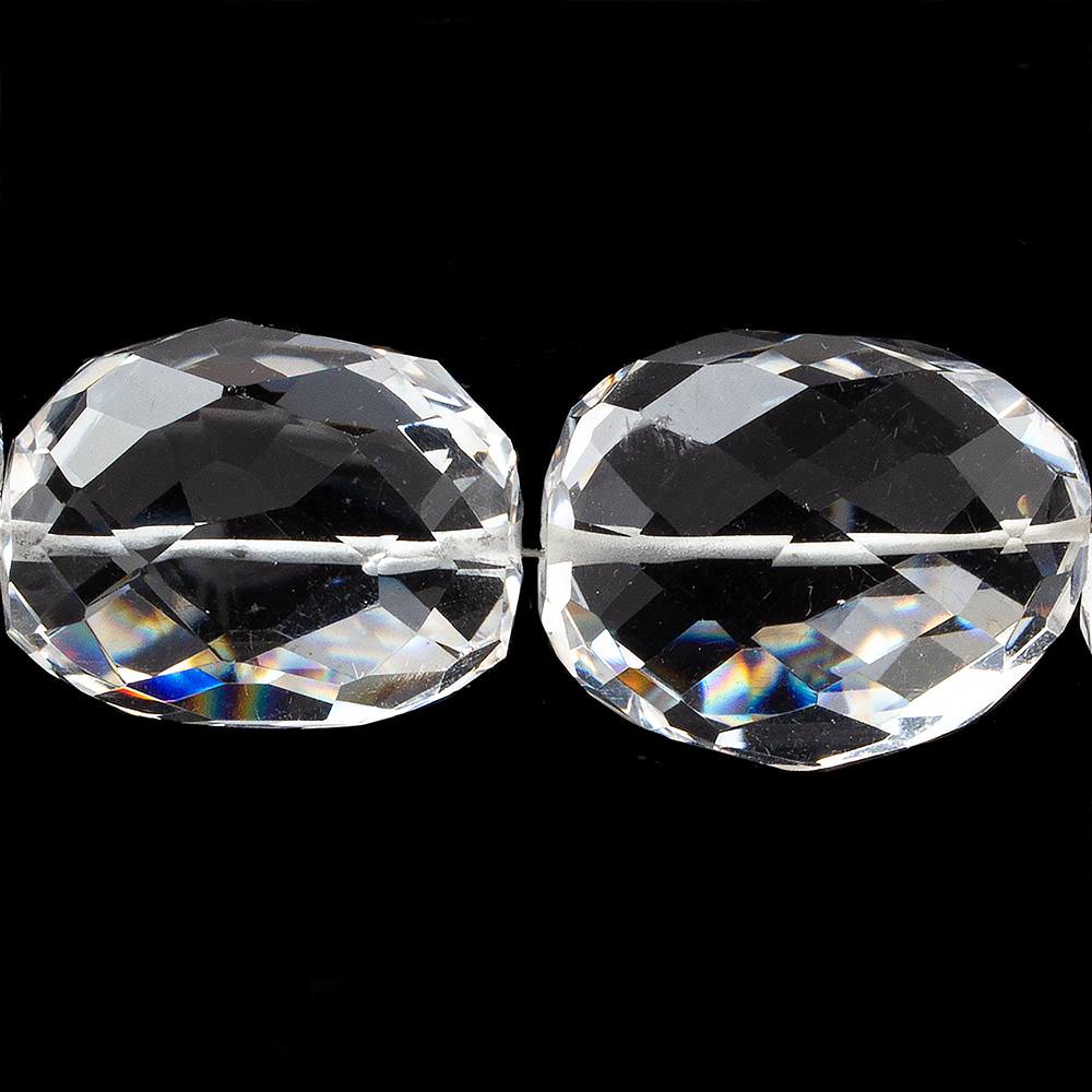 21x13x9-27x22x14mm Synthetic Colorless Quartz faceted nugget beads 16 inch 17 pieces - Beadsofcambay.com
