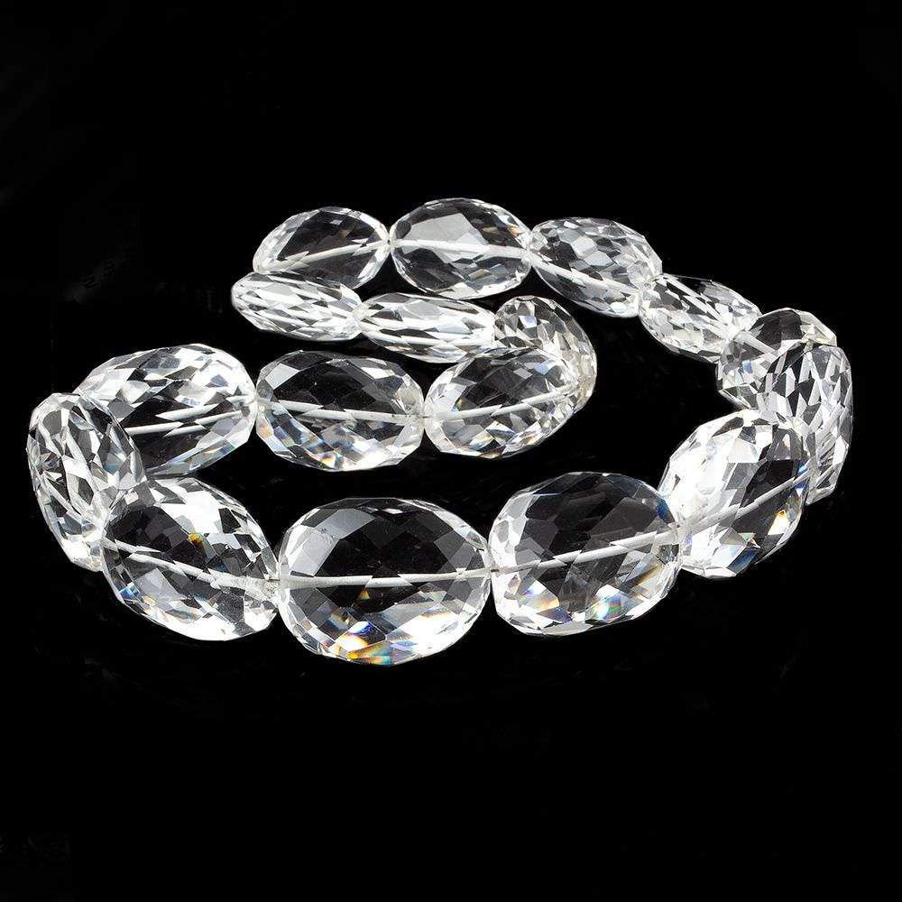 21x13x9-27x22x14mm Synthetic Colorless Quartz faceted nugget beads 16 inch 17 pieces - Beadsofcambay.com
