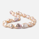 21x14-24x15mm Peach Ultra Baroque Freshwater Pearls 18 inch 18 pieces - Beadsofcambay.com