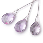 21x15-22x16mm Pink Amethyst Faceted Pear 1 Focal Bead - Beadsofcambay.com