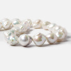 21x15-28x15mm White Ultra Baroque Freshwater Pearls 16 inch 17 pcs - Beadsofcambay.com