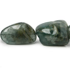21x15.5-33x26mm Moss Aquamarine plain nugget Beads 18 inch 16 pieces - Beadsofcambay.com