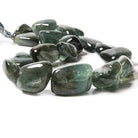 21x15.5-33x26mm Moss Aquamarine plain nugget Beads 18 inch 16 pieces - Beadsofcambay.com