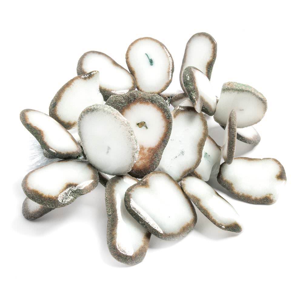 21x16-27x22mm Mocha Edged Solar Quartz Top Drilled Slices 7 inch 29 beads - Beadsofcambay.com