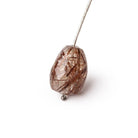 21x16mm Rutilated Quartz Faceted Nugget Focal Bead 1 piece - Beadsofcambay.com