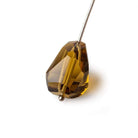21x16mm Whiskey Quartz Faceted Nugget Focal Beads 1 piece - Beadsofcambay.com