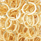 21x17mm & 19mm 22kt Gold plated Copper Brushed Oval & Circle Link Chain - Beadsofcambay.com