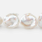 21x19-24x20mm Cream Ultra Keshi Freshwater Pearls 16.5 inch 19 pieces - Beadsofcambay.com