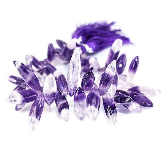 21x9-28x8.5mm Cape Amethyst Plain Marquise Beads 7.75 inch 41 pieces - Beadsofcambay.com