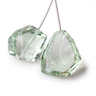 22-27mm Prasiolite Faceted Nuggets Set of 2 Focal Beads - Beadsofcambay.com