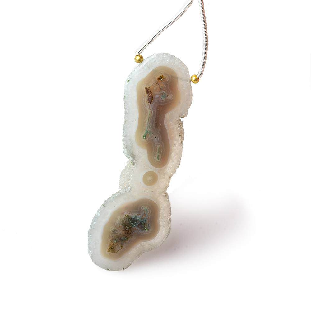 2.25x0.75 inch Solar Quartz Natural Slice Focal Bead 1 piece - Beadsofcambay.com