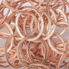 22mm & 20mm Rose Gold plated Brushed Oval and Circle Link Chain by the foot - Beadsofcambay.com