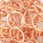 22mm and 18mm Copper Brushed Round Link Chain - Beadsofcambay.com