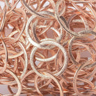 22mm and 18mm Rose Gold plated Brushed Round Link Chain by the foot - Beadsofcambay.com