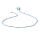 2.2mm Aquamarine Micro Faceted Round Beads 12.5 inch 150 pieces - Beadsofcambay.com
