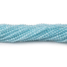 Beadsofcambay 2.2mm Aquamarine Micro Faceted Round Beads 12.5 inch 150 pieces