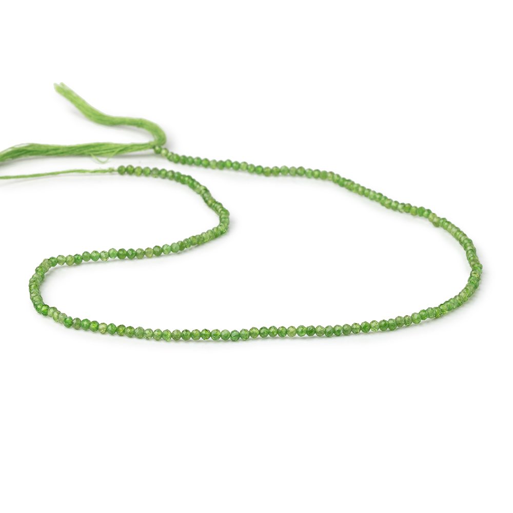 2.2mm Chrome Diopside Micro Faceted Round Beads 12.5 inch 180 pieces - Beadsofcambay.com