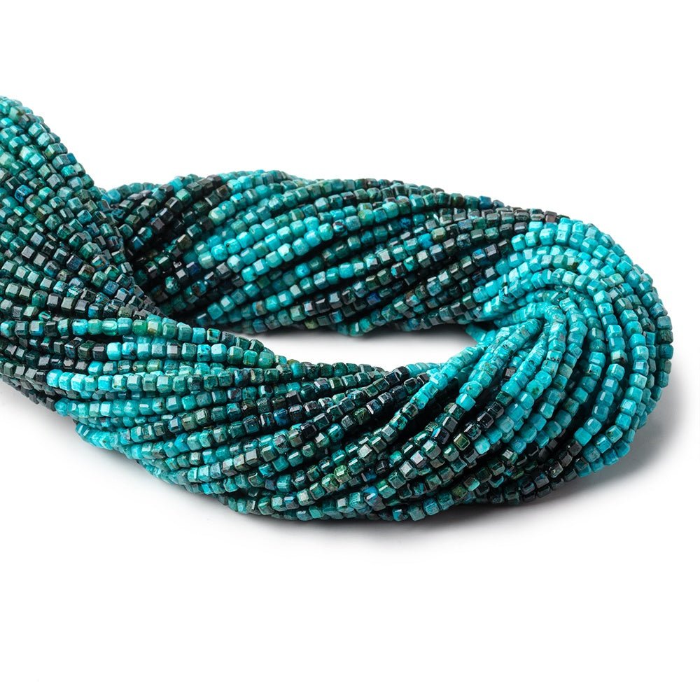 2.2mm Green Apatite Micro Faceted Cube Beads 12.5 inch 138 pieces View 1