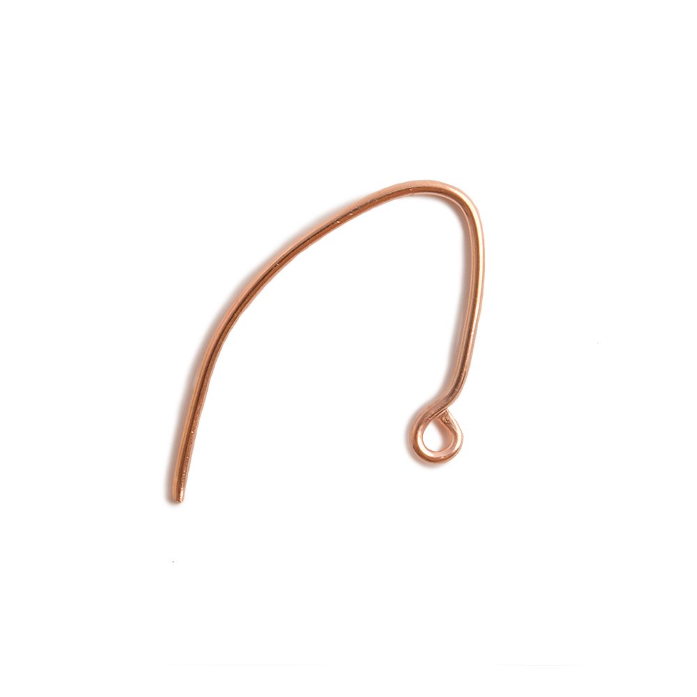 22mm Copper Bowed Earwire, 50 pieces - Beadsofcambay.com