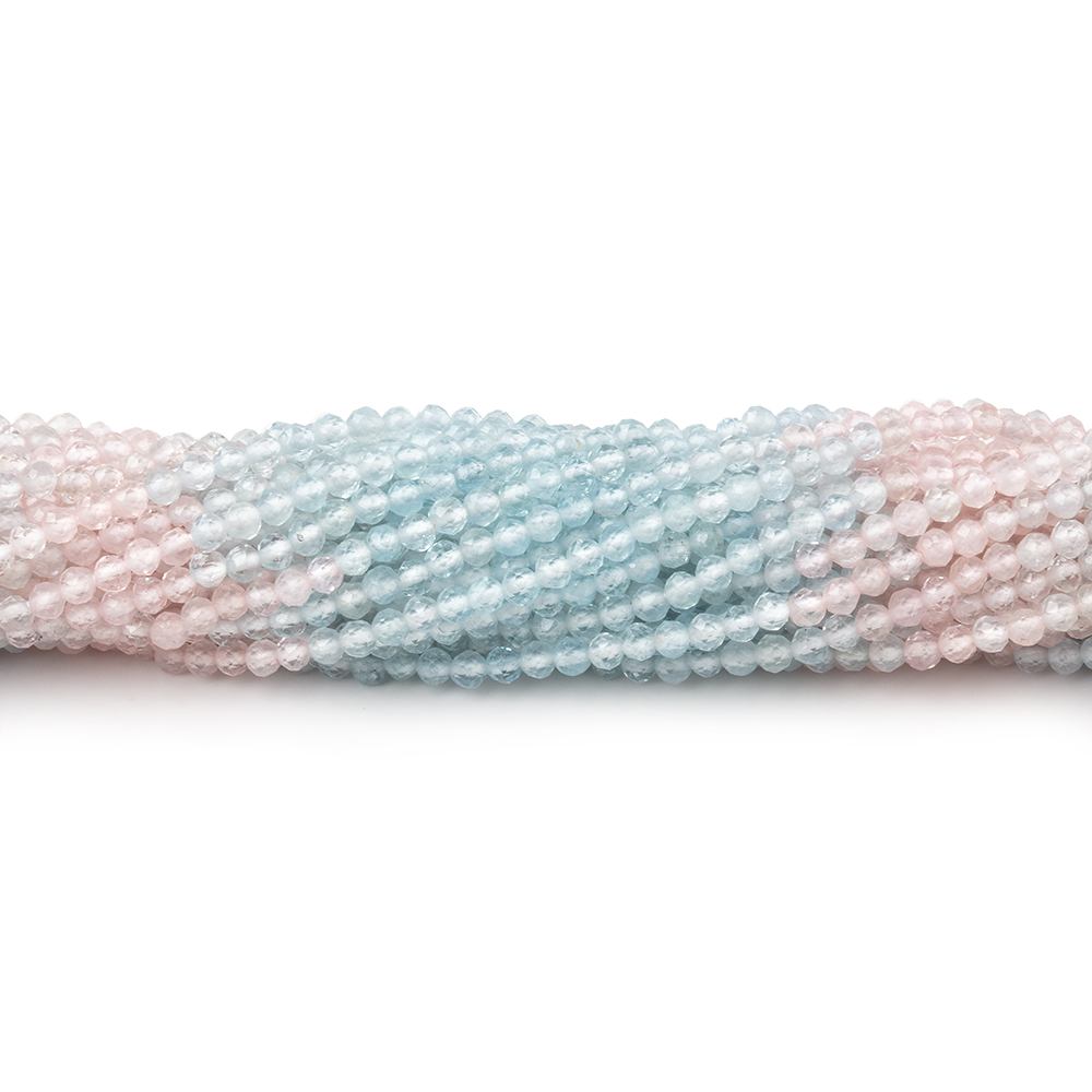 2.2mm Multi Color Beryl Micro Faceted Round Beads 12.5 inch 160 pieces 