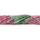 2.2mm Multi Color Tourmaline Micro Faceted Round Beads 12.5 inch 160 pieces - Beadsofcambay.com