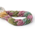 2.2mm Multi Color Tourmaline Micro Faceted Round Beads 12.5 inch 160 pieces - Beadsofcambay.com